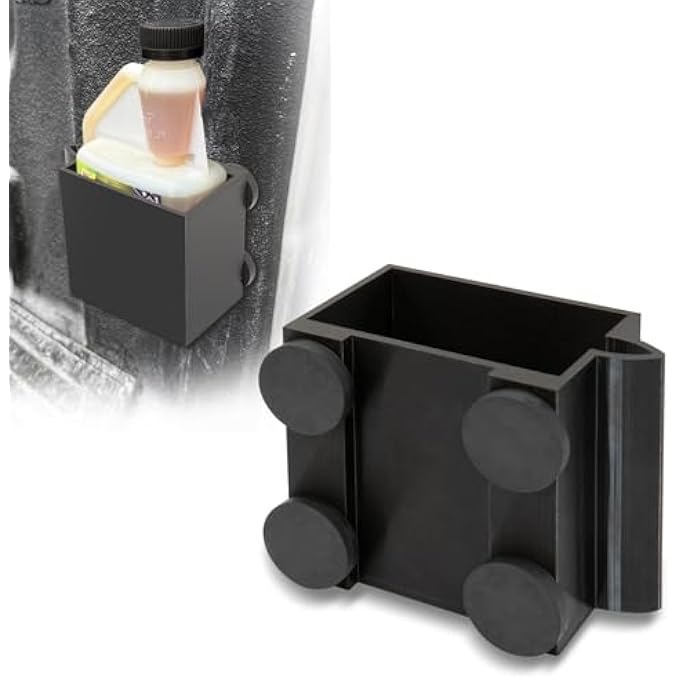 كاست ويف حامل زجاجة سرير الشاحنة المغناطيسي لمعالجة الديزل الساخنة 16 أونصة، وتركيب ديزل مضاف، وحامل مضافات وقود مغناطيسي آمن، وملحق سرير شاحنة سهل التركيب - Image 1